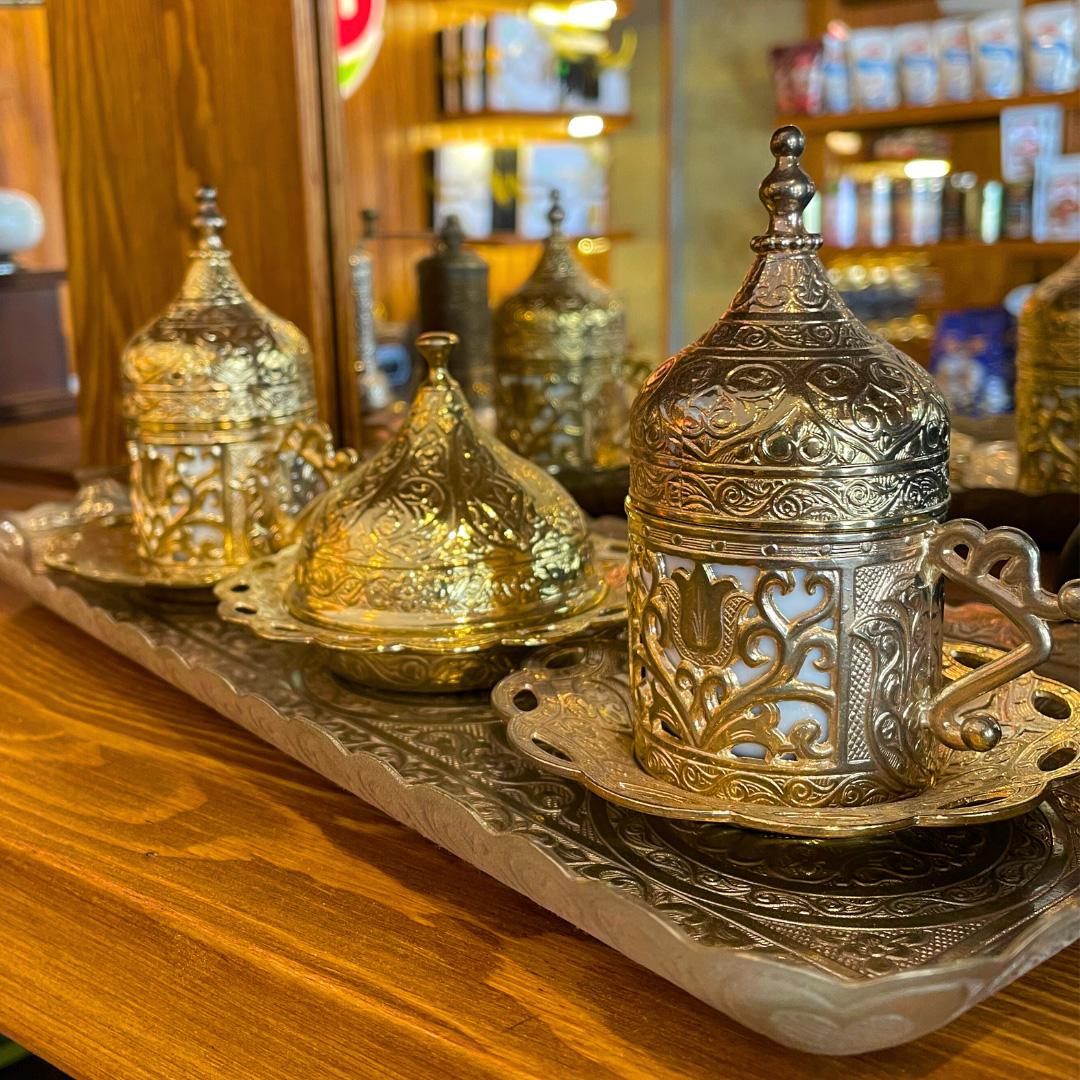 Bakır Kahve Fincanı Seti