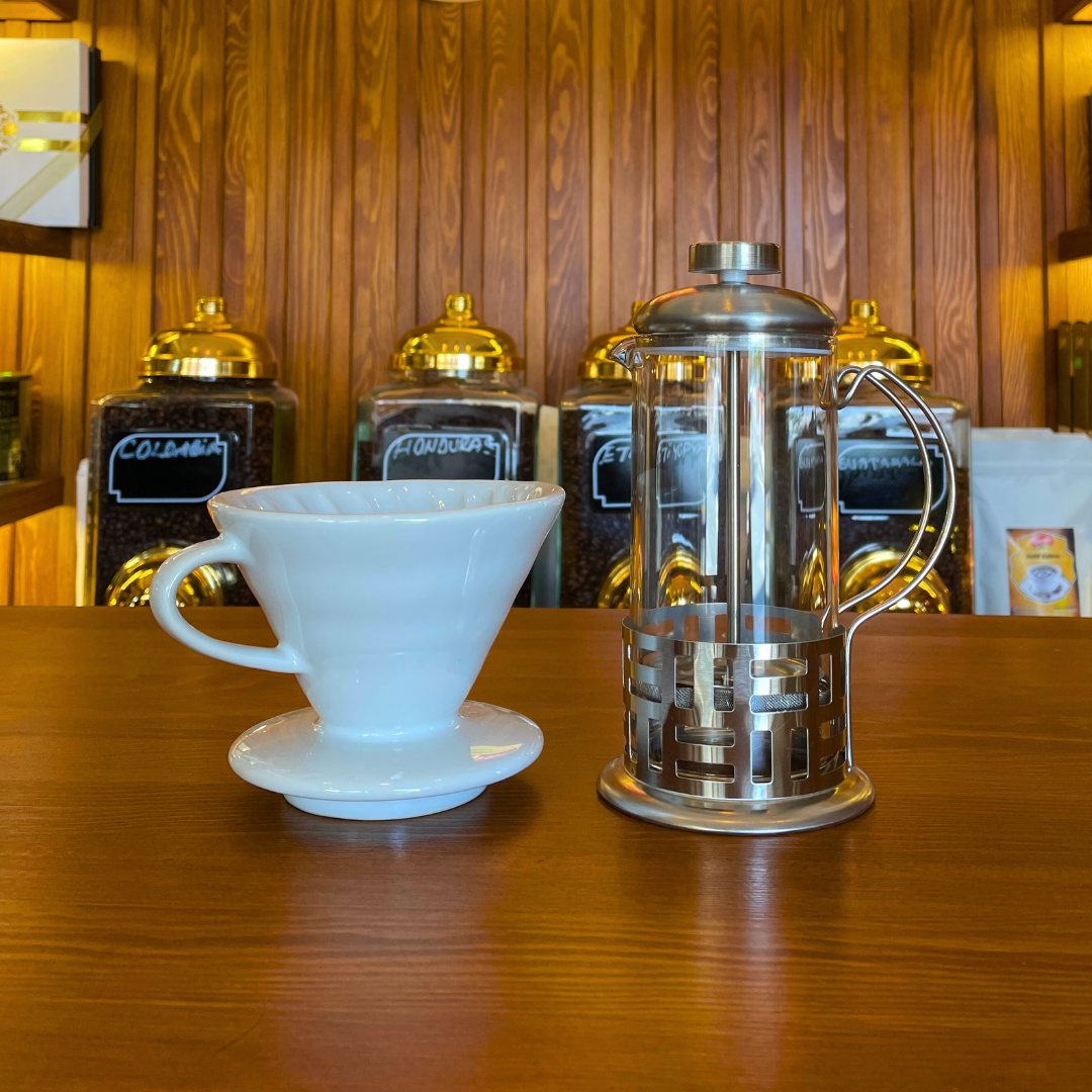 Porselen Kahve Demliği ve French Press